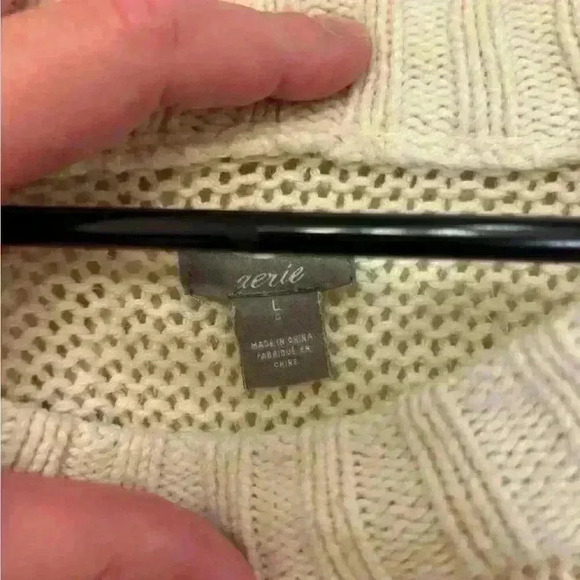 Aerie Oversized Hombre Scoop Neck Sweatshirt WOMENS Size Large - Picture 5 of 9